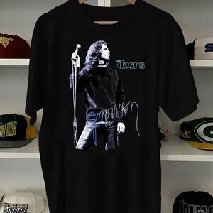 Gildan Black Graphic Tee Vintage Jim Morrison T-Shirt